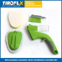 REPLACEABLE CLEANING HEAD HOUSEHOLD CLEANER SET