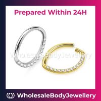 Wholesale PVD Plated Hinged Segment Rings with CZ Stones