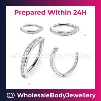 Wholesale Hinged Belly Banana with CZ Stones