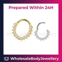 Wholesale Hinged Segment Ring with Pave Set CZ Stone