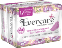 Evercare Sanitary Napkin - Wing 230mm (10's)