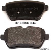 Brake pads for Mercedes Benz_ 008 420 0820