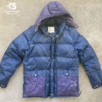 Banded Blue Puffer Jacket 