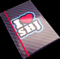 Hard cover notebooks, in 3 different designs