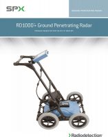 Radiodetection RD1000 Ground Penetrating Radar