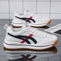 Fashionable white shoes for men, fashionable casual shoes, versatile sports shoes