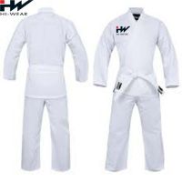 White Karate Uniforms 8oz 100% Cotton