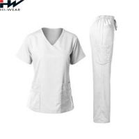 Fashionable stretch spandex medical scrubs nursing uniform men