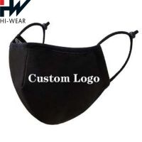 wholesale FaceMask Cotton Comfort reusable Washable Black mouth cover custom colors face covers