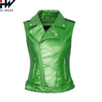 Genuine Goat Skin Leather Shiny Women&#039;s Vest | Best price In Pakistan Ladies Leather Vest
