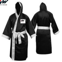 Boxing Robe Professional Custom Made Color Satin boxing robe with hood