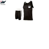 Boxing uniform black kick boxing uniform  with  custom logo
