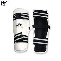 White color taekwondo shin arm guard kick boxing protective gear equipment