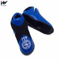 Semi Contact Point Sparring Boots Black Competition Kick Boxing ITF Taekwondo