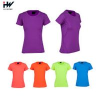 Summer Women Solid Short Sleeve T Shirt Casual round Neck bamboo women t shirt with your logo