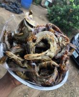 Dried smoke fish and dried ponmo (cow skin)