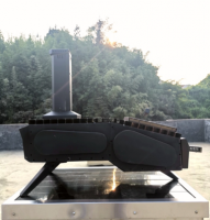 Portable outdoor pizza oven, with the unique design of three-dimensional smoke vent, looks more like a living cheetah