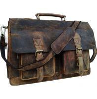 Buffalo Leather Briefcase Laptop Bag