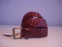 100% leather belt- plaited