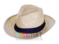Cheap Straw hat Vietnam for promotion, Fedora straw hat