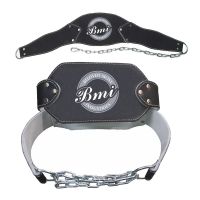 2024 New Leather Dip Belts with Heavy Steel Chain &amp;amp; Double D-Ring Pull Ups Training Dipping Belt