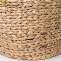 Hand-woven Round Water Hyacinth Storage Basket Eco Friendly OEM Low MOQ Vietanm Manufacture