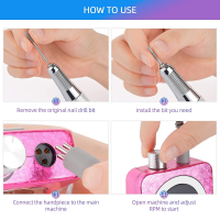 Professional Nail Drill, 35000rpm Nail File Machine For Gel Nails