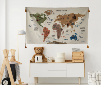 World Map Tapestry