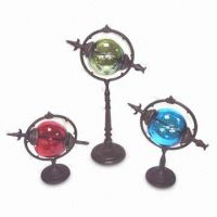 Sundial Garden Decoration, Made of Iron and Glass