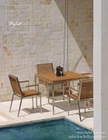 Techxist Stainless & Teak Dining Chairs & Tables