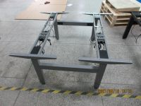 H shape height adjustable sit stand office desk