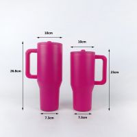 40oz Leakproof Tumbler Stainless Steel Vacuum Insulated with Handle and Flip Straw Lid Custom Logo