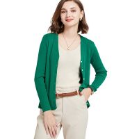 Wholesale Autumn long sleeved sweater wool blend foundation outer casual coat knitted cardigan women