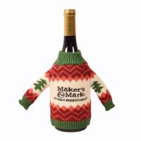 Wholesale custom Knitted Christmas Red Wine Bottle Cover Christmas Decoration Wine Bottle sweaters