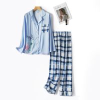 Silk Satin Pajama Set for Women autumn Girls Sleepwear Cotton Sexy Designer Pajamas Family pajamas
