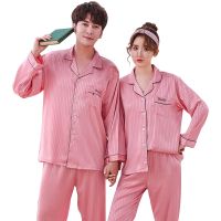 Family pajamas OEM High Quality Soft Warm Winter Couple Pajamas Ice silk Men and woman pajama sets