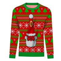 Wholesale custom xmas funny knitted ugly christmas jumper sweater unisex Christmas sweater men