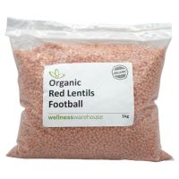 Sell Wellness Bulk Organic Red Lentils Football 1kg