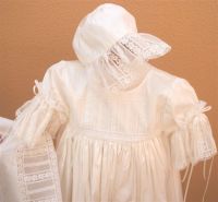 Heirloom Christening Gown silk dupioni