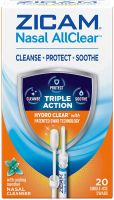 Zicam Nasal AllClear Triple Action Nasal Cleanser with Cooling Menthol, 20 Count