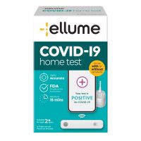 Ellume COVID Test Kit, At Home COVID-19 Home Test Kit, Rapid Antigen Self Test, Results in 15 minutes to your free mobile app, FDA Emergency Use Authorization, 1 Pack