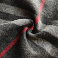 Tarpaulin Waterproof Sisal Cloth Beige 70%wool Double-sided Heterochromatic Smooth Wool Tartan Fabrics 920g