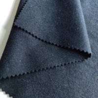 Tweed Blend Alpaca Woolen Black 60%wool 40%oth Melton Wool Fabric 590-600g/m