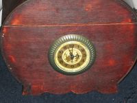 Antique Style Wood Box W/Clock