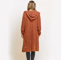 Open Front Hooded Cardigan