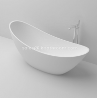       solid surface free standing soaking tub