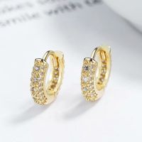 pave cz hoop earrings