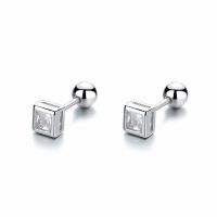diamond shape cz earrings