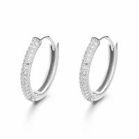 pave cz men hoop earrings