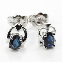 .925 sterling silver sapphire pendant ring earring